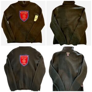 RALPH Ralph Lauren 1967 SKI Lambswool Turtle Neck Long Sleeve Sweater L NWT NEW